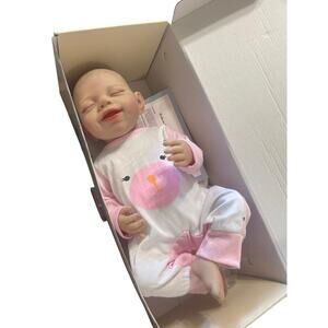 Reborn Baby Doll Sleeping smiling infant girl 16"